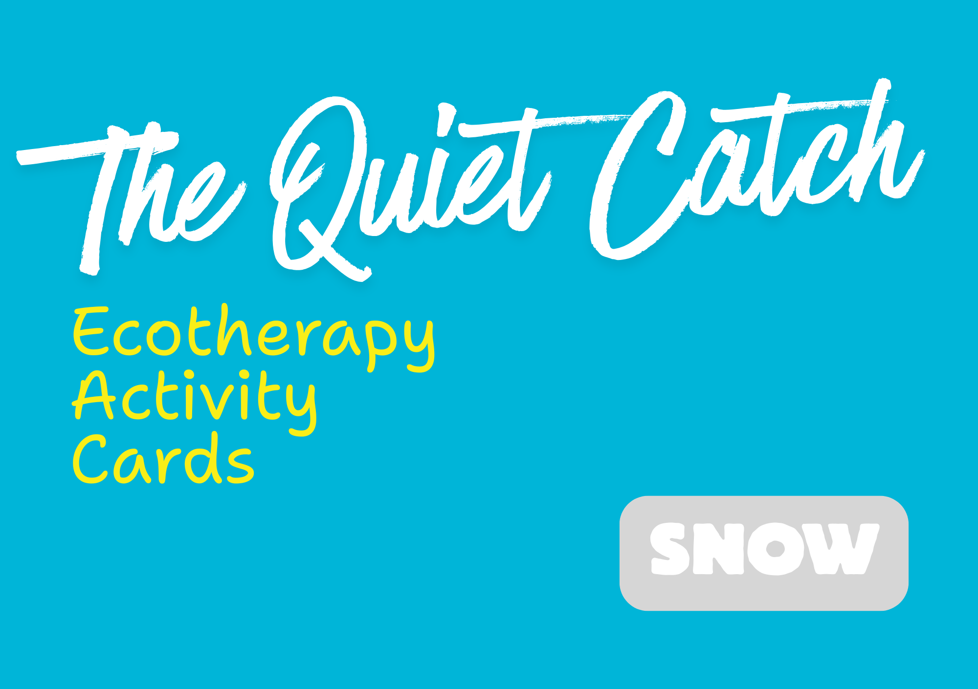 The Quiet Catch - Ecotherapy Activity Cards - Snow